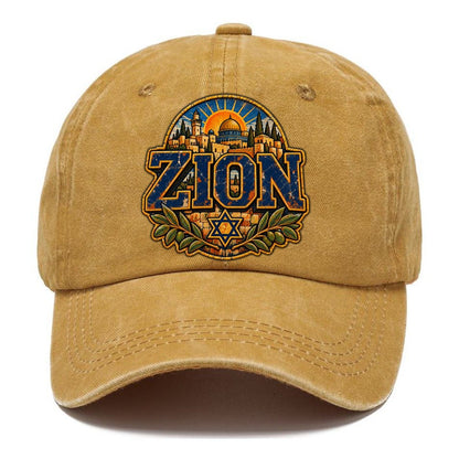 Zion Block Letters Jerusalem Classic Cap – Golden Harvest