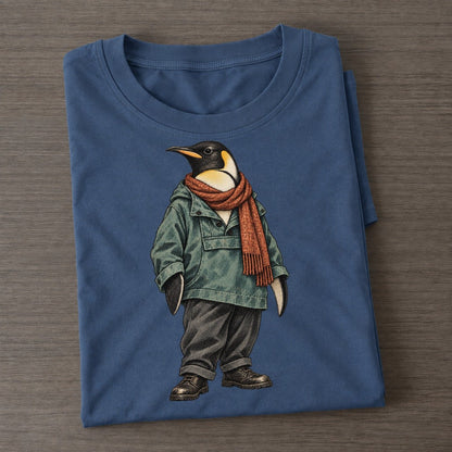 Emperor Penguin Wardrobe Portrait Wild Wardrobe Portraits Classic T-shirt – Twilight Navy
