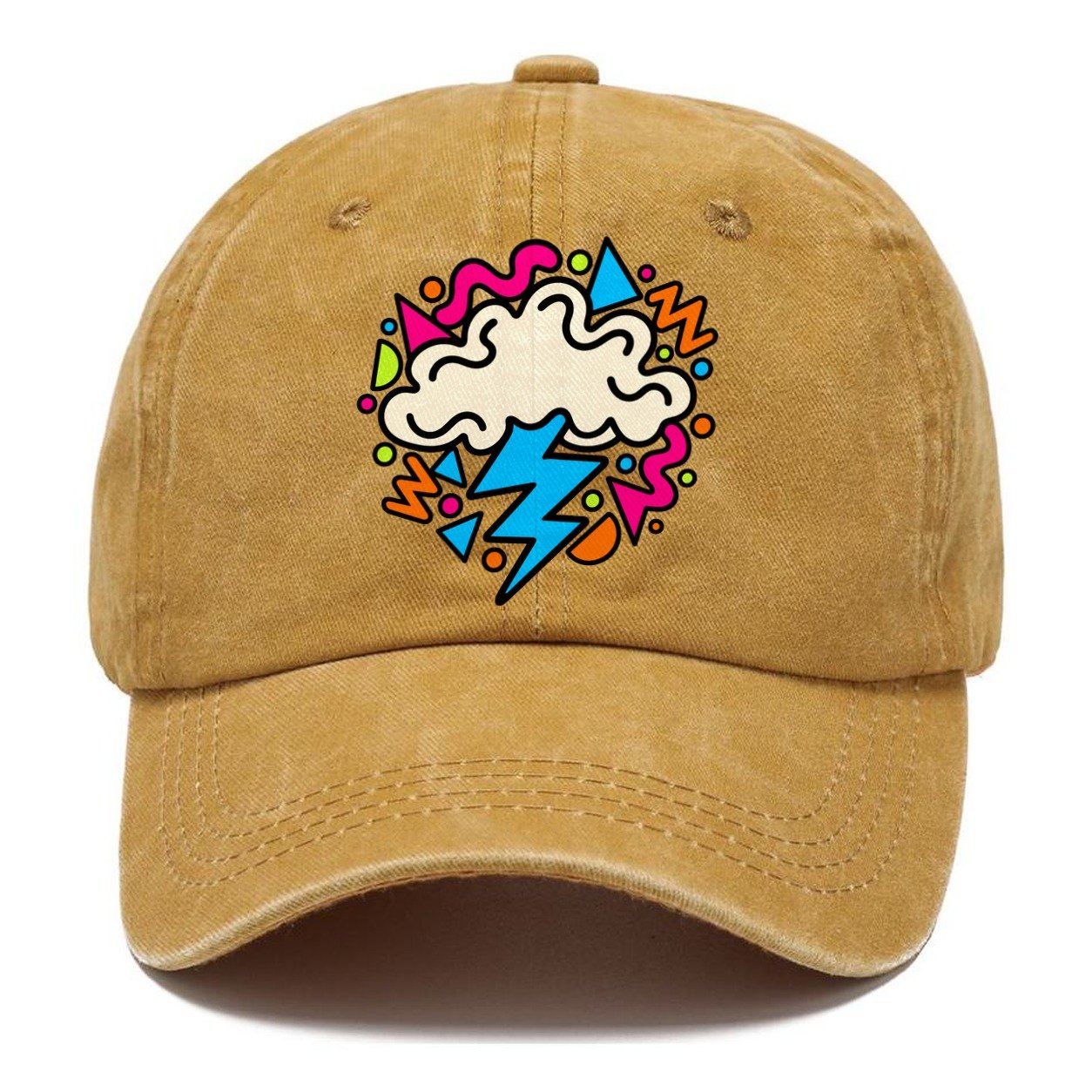 Squiggle Lightning Cloud Crazy Styles Classic Cap – Golden Harvest