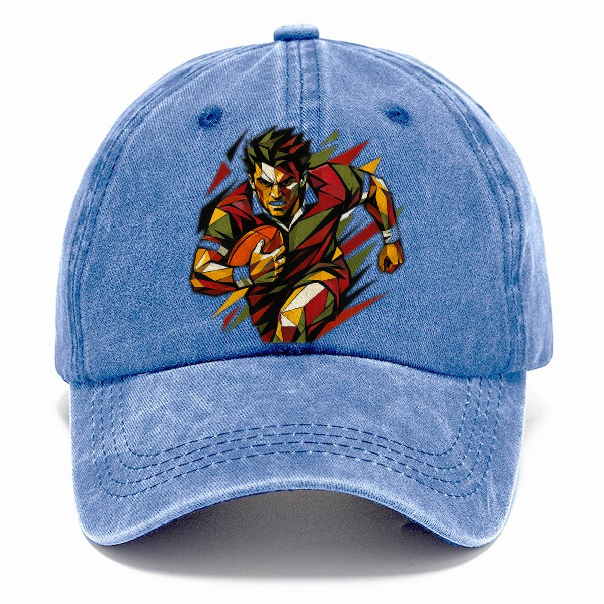 Rugby Player Carrying Ball Classic Cap – Summer Sky