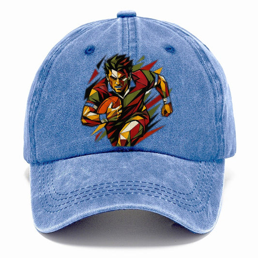 Rugby Player Carrying Ball Classic Cap – Summer Sky