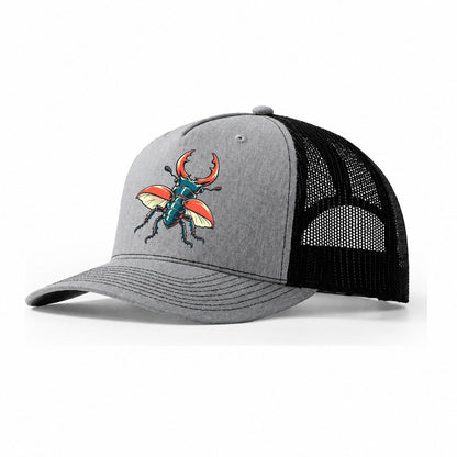 Stag Beetle Rise Trucker Hat – Sport Grey Black