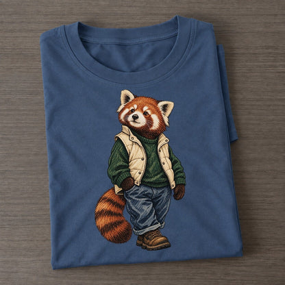 Red Panda Wardrobe Portrait Wild Wardrobe Portraits Classic T-shirt – Twilight Navy