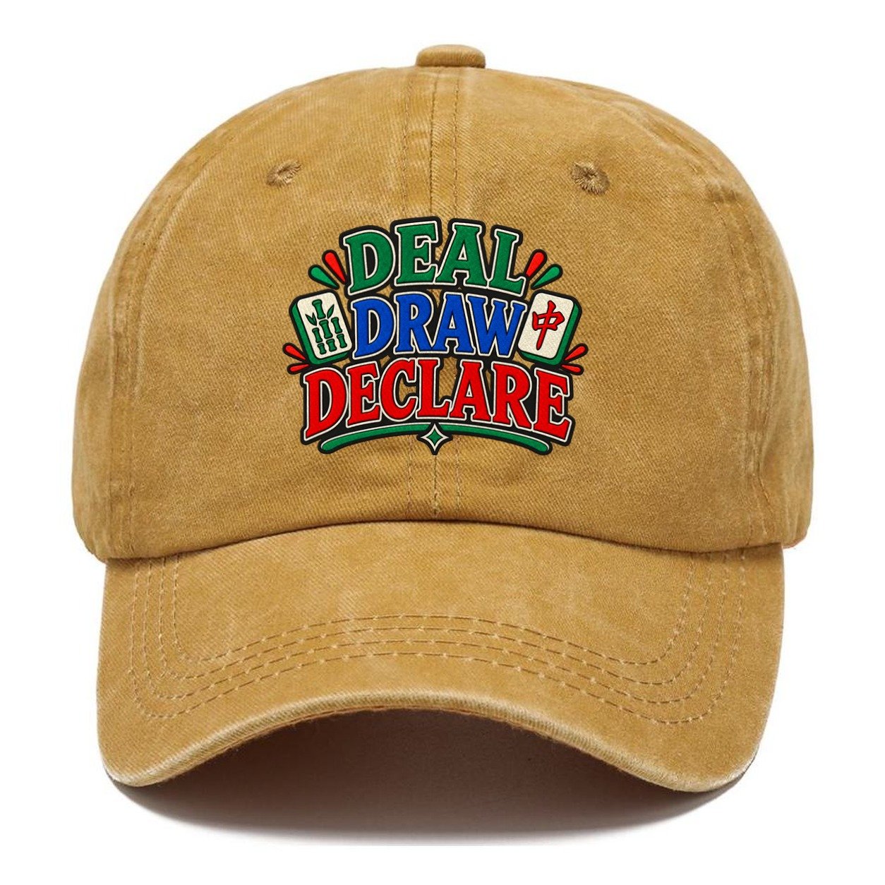 Deal Draw Declare Mahjong Game Night Classic Cap – Golden Harvest