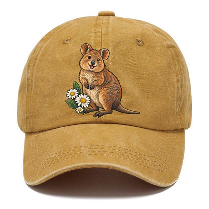 Quokka And Coastal Daisy Australia Cultural Icons Classic Cap – Golden Harvest