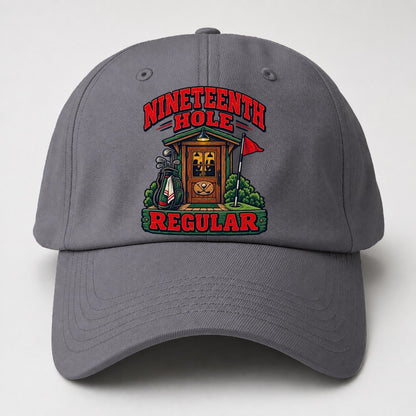 Nineteenth Hole Regular Golf Life Baseball Cap – Grey