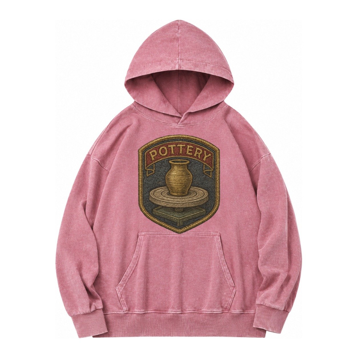 Pottery Wheel Vintage Washed Hoodie – Dusty Rose