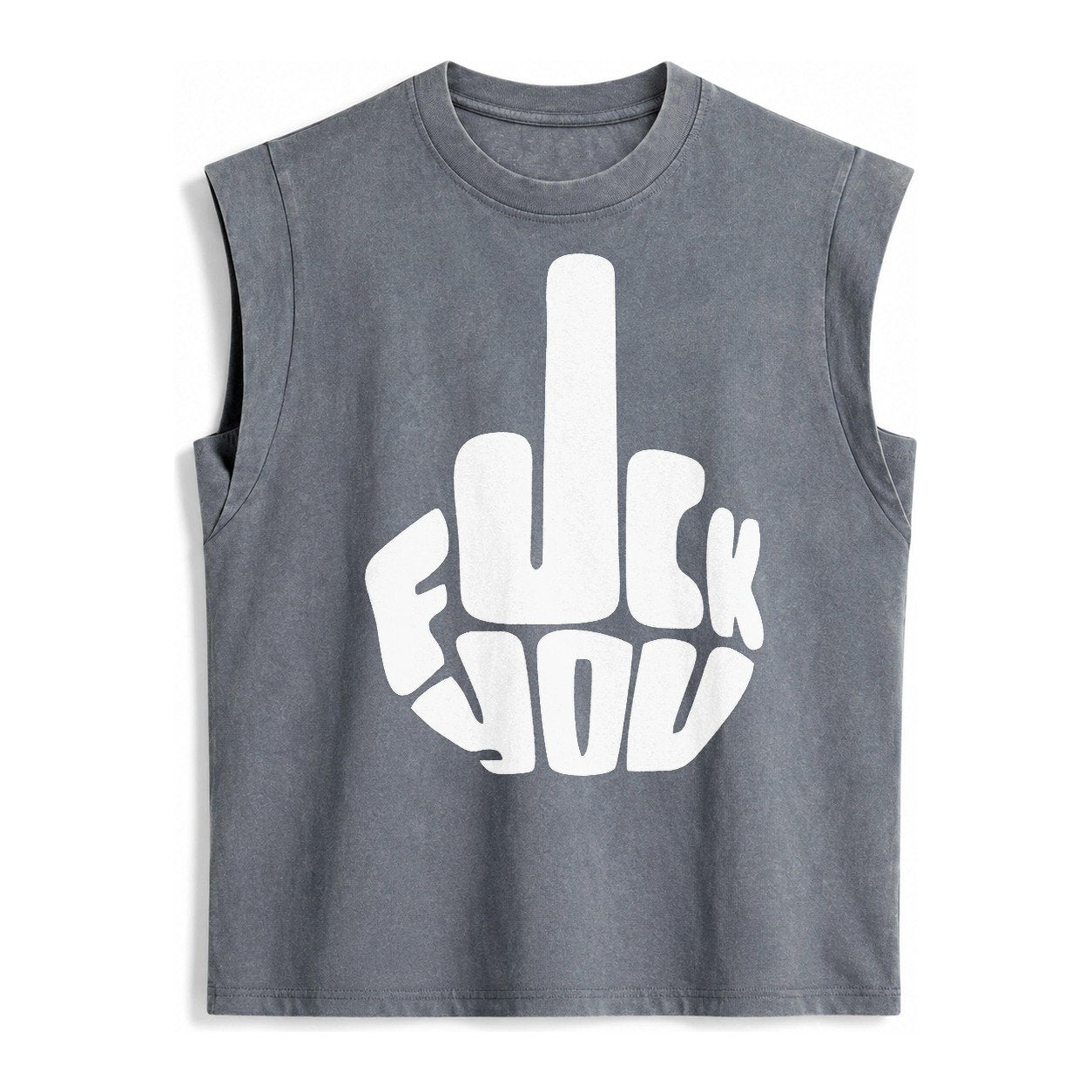Fuck You Vintage Washed Tank – Grey