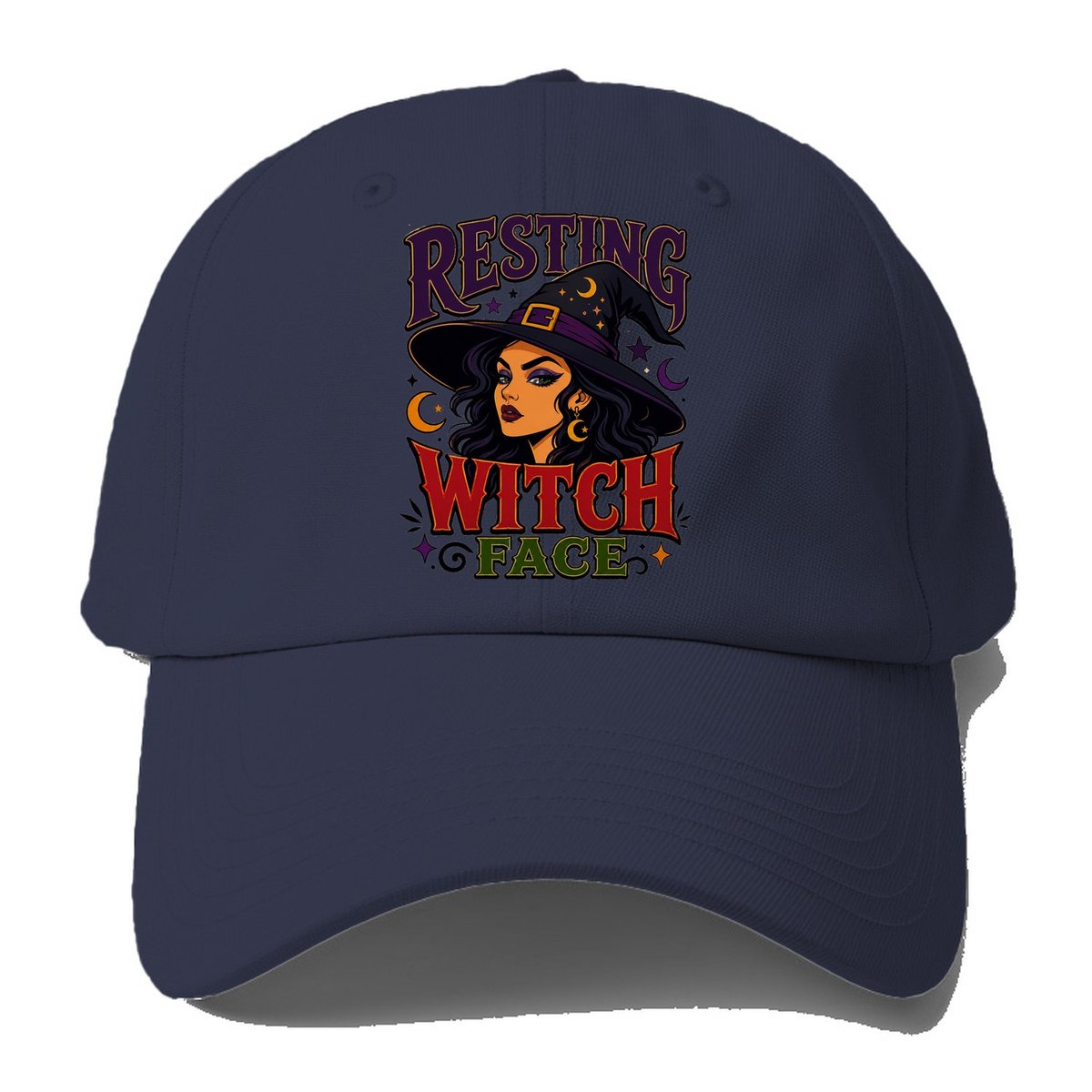 Resting Witch Face Baseball Cap – Twilight Navy