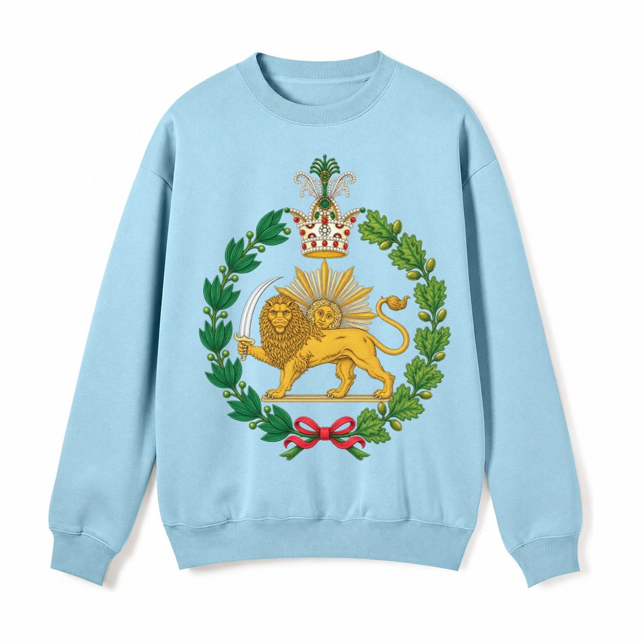 Iran Lion Fleece Sweatshirt – Light Blue