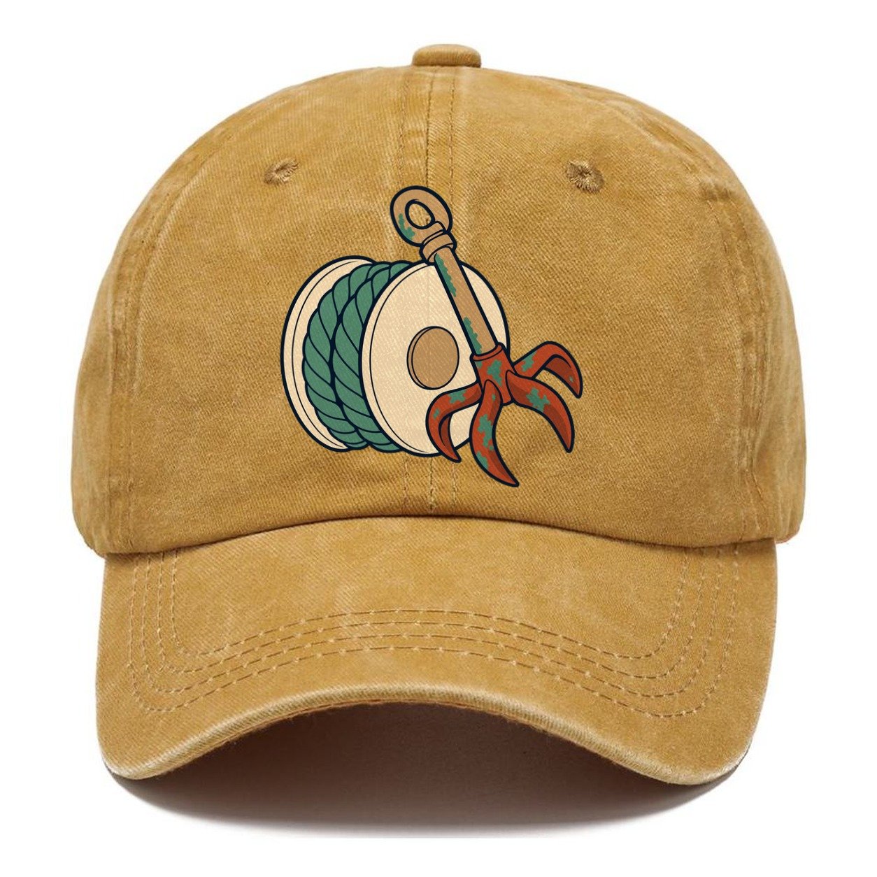 Grapple And Line Spool Treasure Hunting Classic Cap – Golden Harvest
