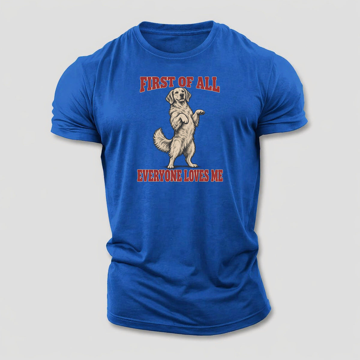 Golden Retriever Dog Declarations Cotton T-Shirt – Royal Blue
