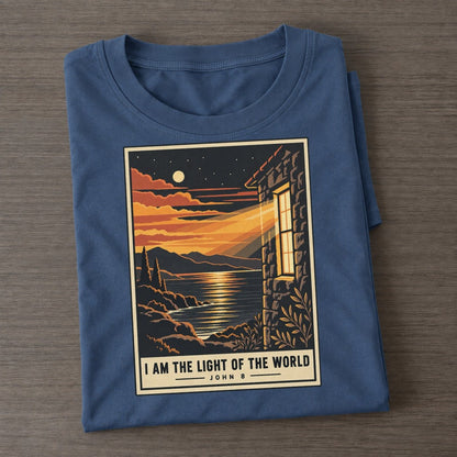 I Am The Light Given Light Classic T-shirt – Twilight Navy