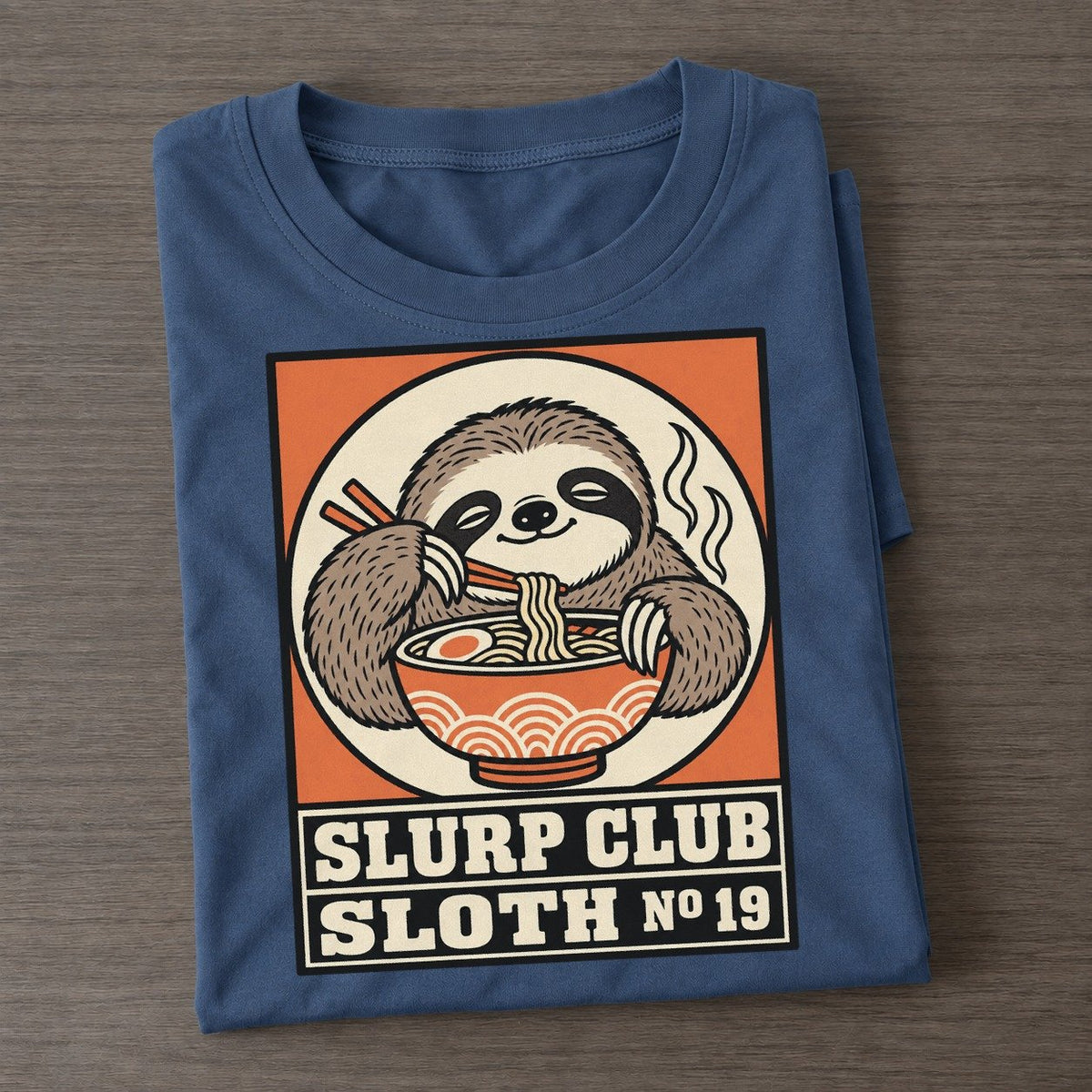 Sloth Slow Slurp Club Classic T-shirt – Twilight Navy
