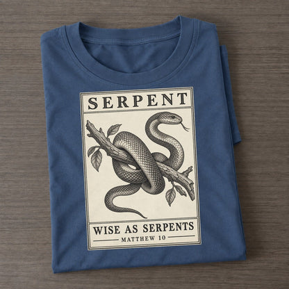 Serpent Specimen Plate Creature Canticle Classic T-shirt – Twilight Navy