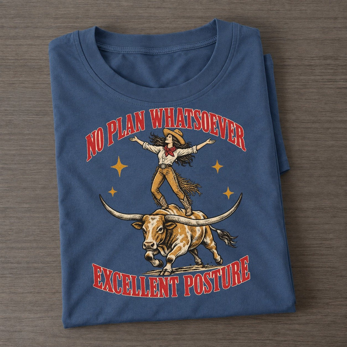 Excellent Posture Unhinged Affirmations Classic T-shirt – Twilight Navy
