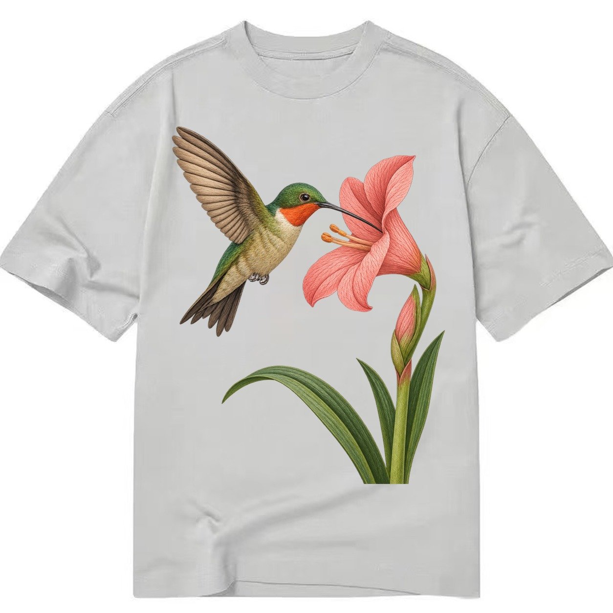 Hummingbird Haven Classic T-shirt – Grey