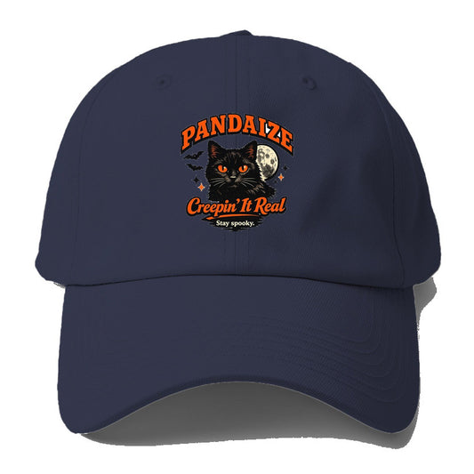 Pandaize Creepin' It Real Black Cat Baseball Cap – Twilight Navy