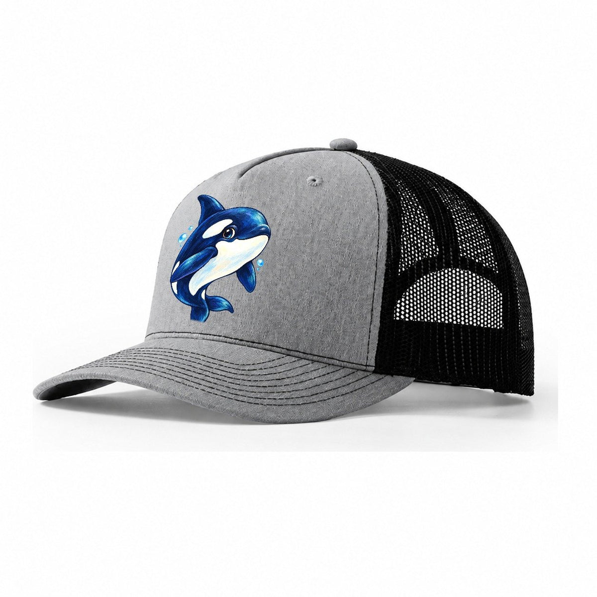 Orca Three Quarter Glide Sea Sprite Trucker Hat – Sport Grey Black