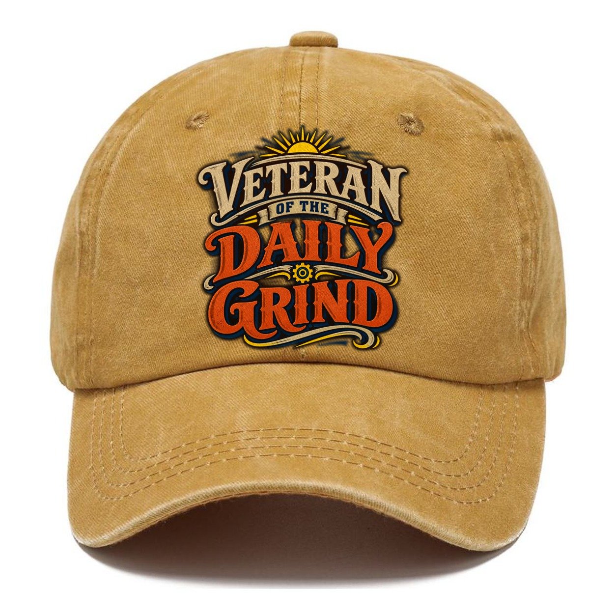 Veteran Of The Daily Grind Retired Living Classic Cap – Golden Harvest