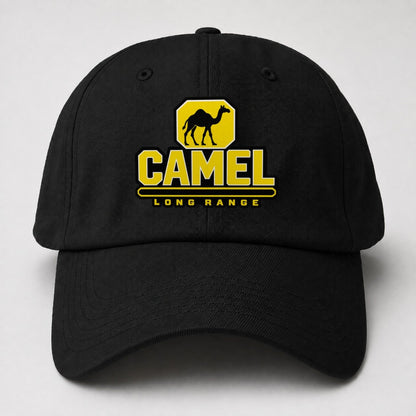 Camel Long Range Heavy Duty Baseball Cap – Black
