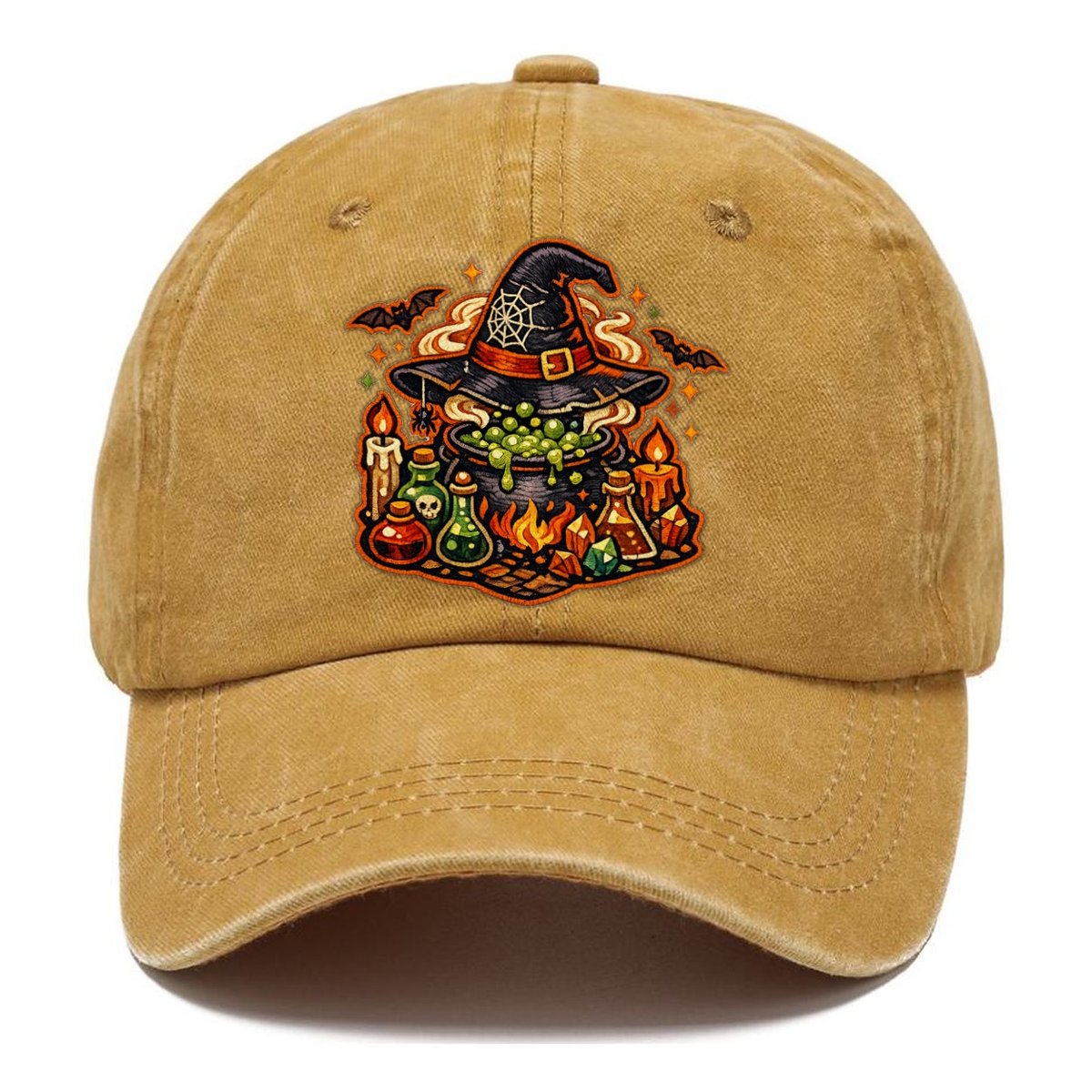 Witch Cauldron Patch Classic Cap – Golden Harvest