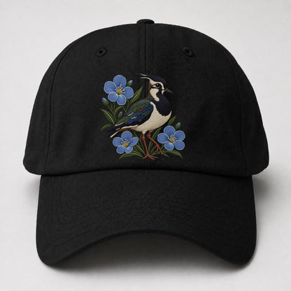 Northern Irish Flax And Lapwing Uk Culture Heritage Baseball Cap – Black