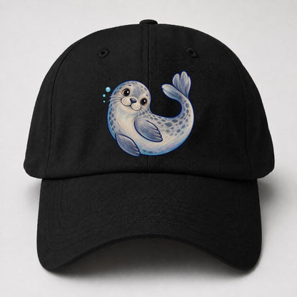 Seal Side Roll Sea Sprite Baseball Cap – Black