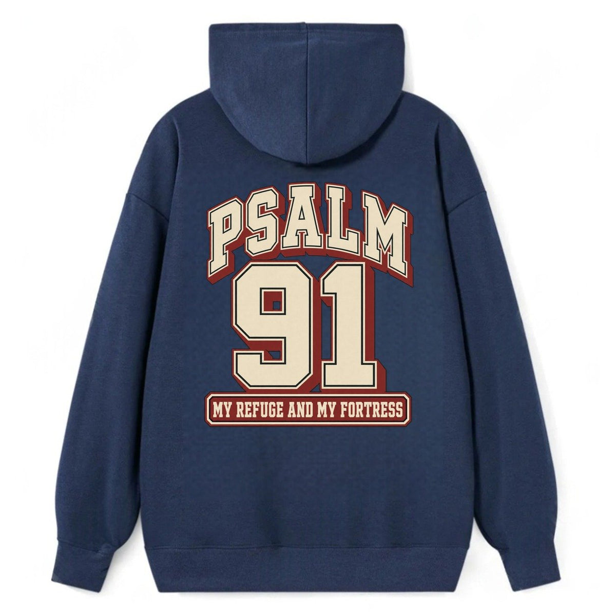 Psalm 91 Varsity Chapel Varsity Classic Pullover Hoodie – Navy