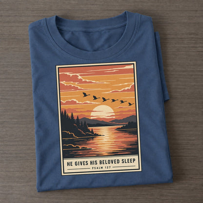 He Gives His Beloved Given Light Classic T-shirt – Twilight Navy