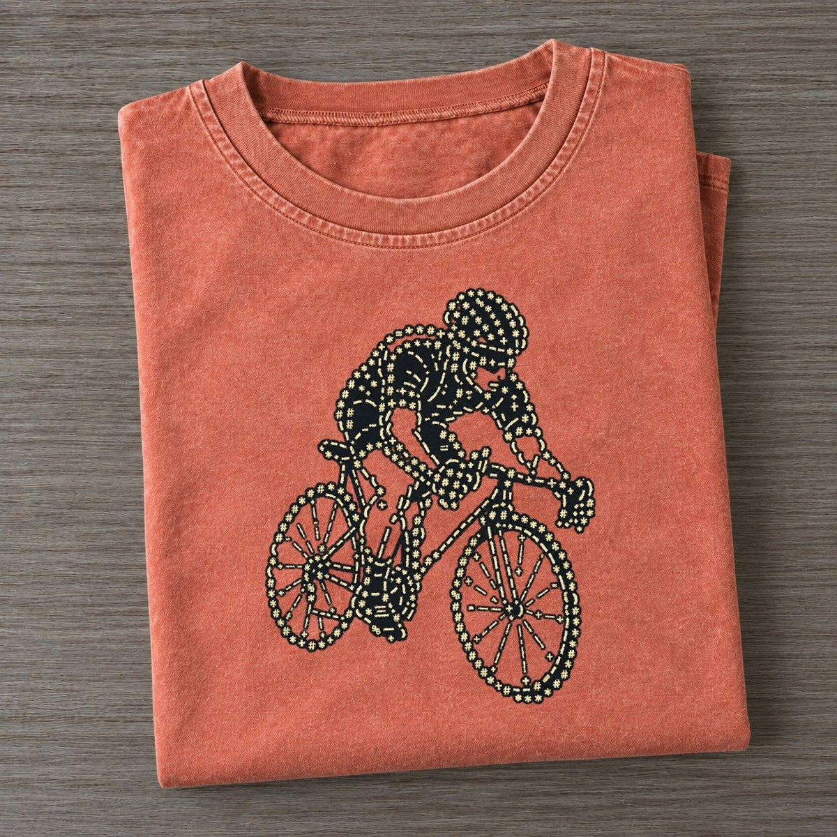 Wheel Turn Rider Vintage T-shirt – Terracotta