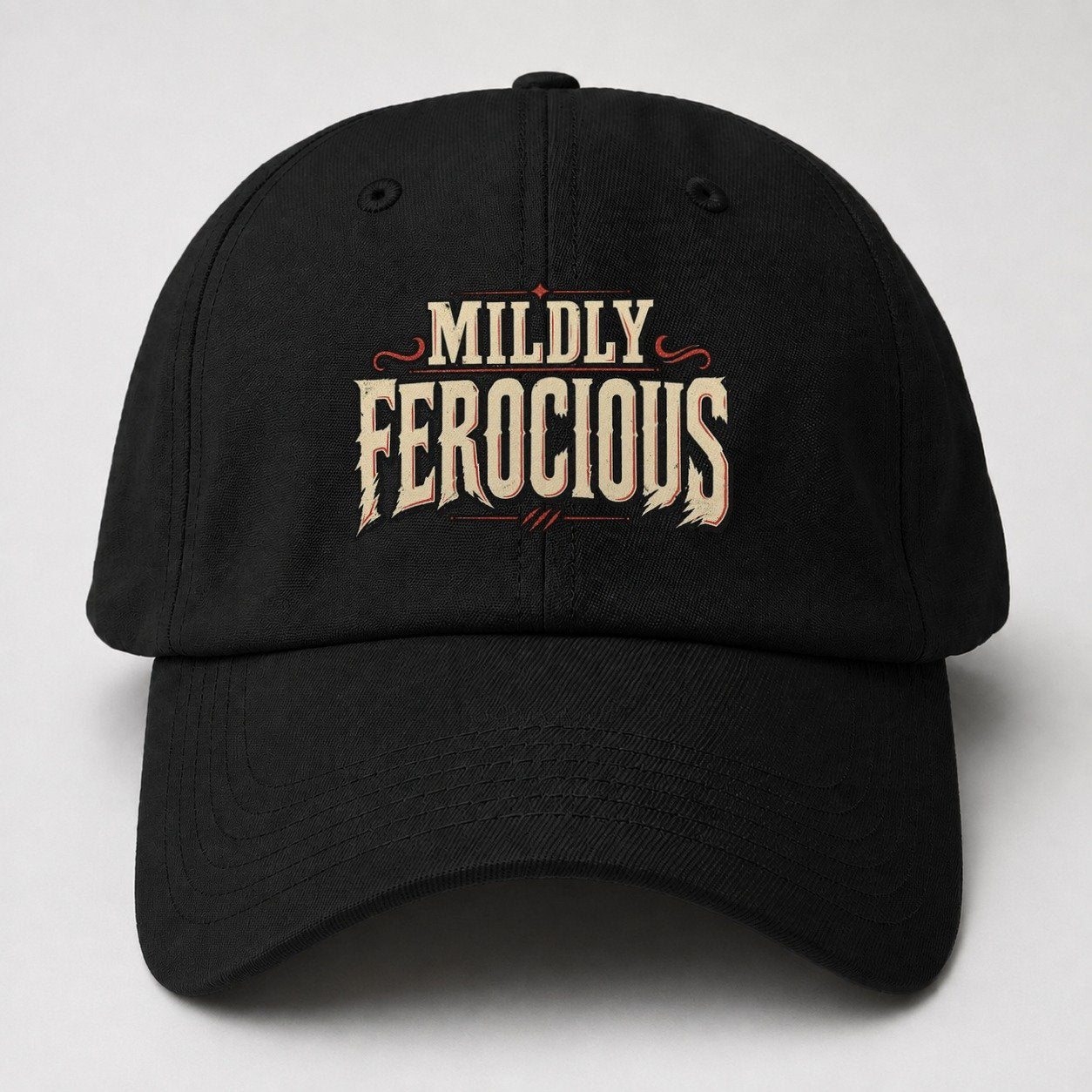 Mildly Ferocious American Wit Baseball Cap – Black