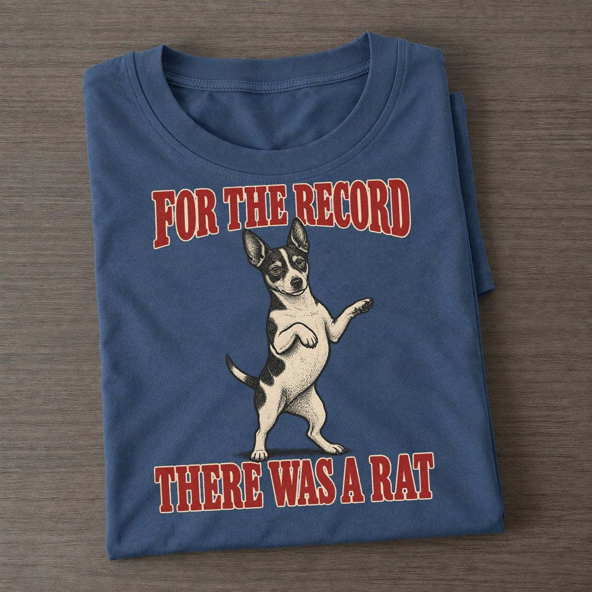 Rat Terrier Dog Declarations Classic T-shirt – Twilight Navy
