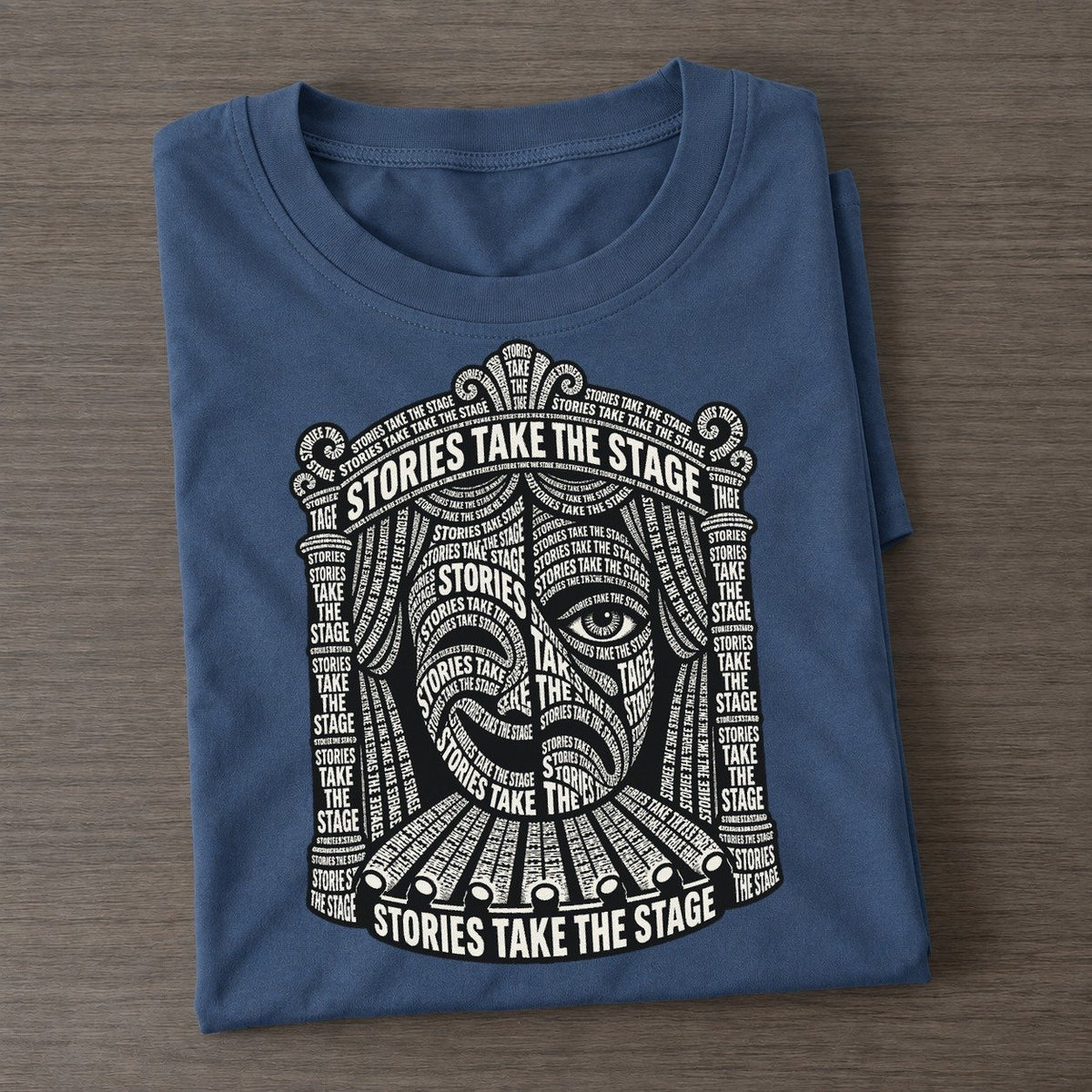 Theatre Proscenium Phrase Silhouette Classic T-shirt – Twilight Navy