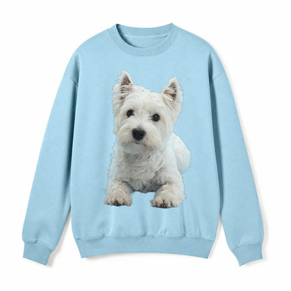 West Highland White Terrier Fleece Sweatshirt – Light Blue