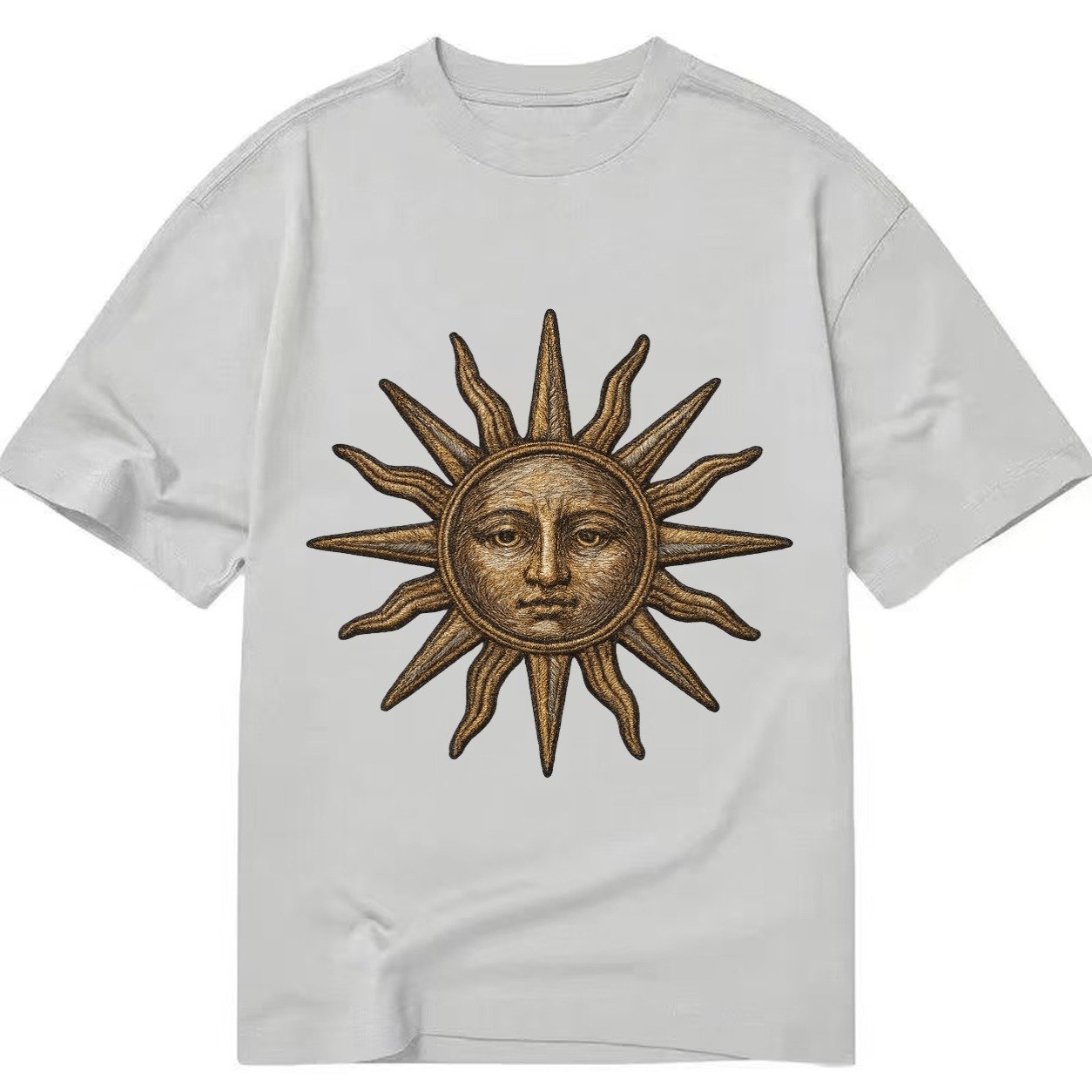 Sun Rays Vintage Sun With Radiating Beams Classic T-shirt – Grey