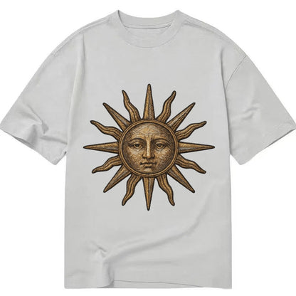 Sun Rays Vintage Sun With Radiating Beams Classic T-shirt – Grey