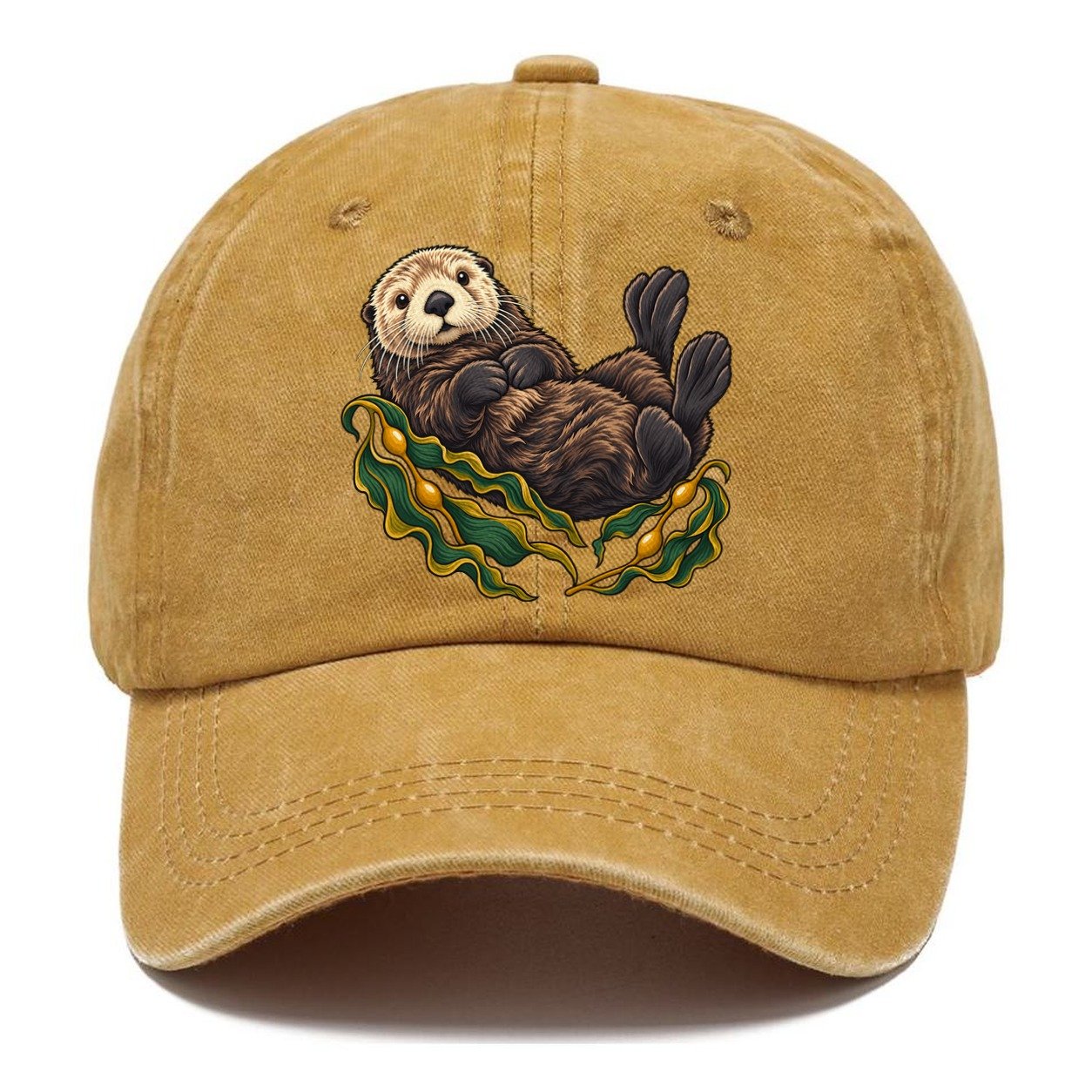 Sea Otter And Bull Kelp Canada Cultural Icons Classic Cap – Golden Harvest