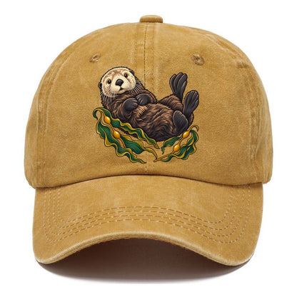 Sea Otter And Bull Kelp Canada Cultural Icons Classic Cap – Golden Harvest