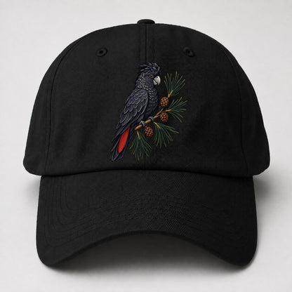 Glossy Black Cockatoo And She Oak Cones Australia Cultural Icons Baseball Cap – Black