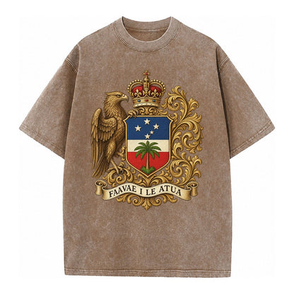 South Africa Springbok Emblem Springbok With Protea Green Go Vintage T-shirt – Brown