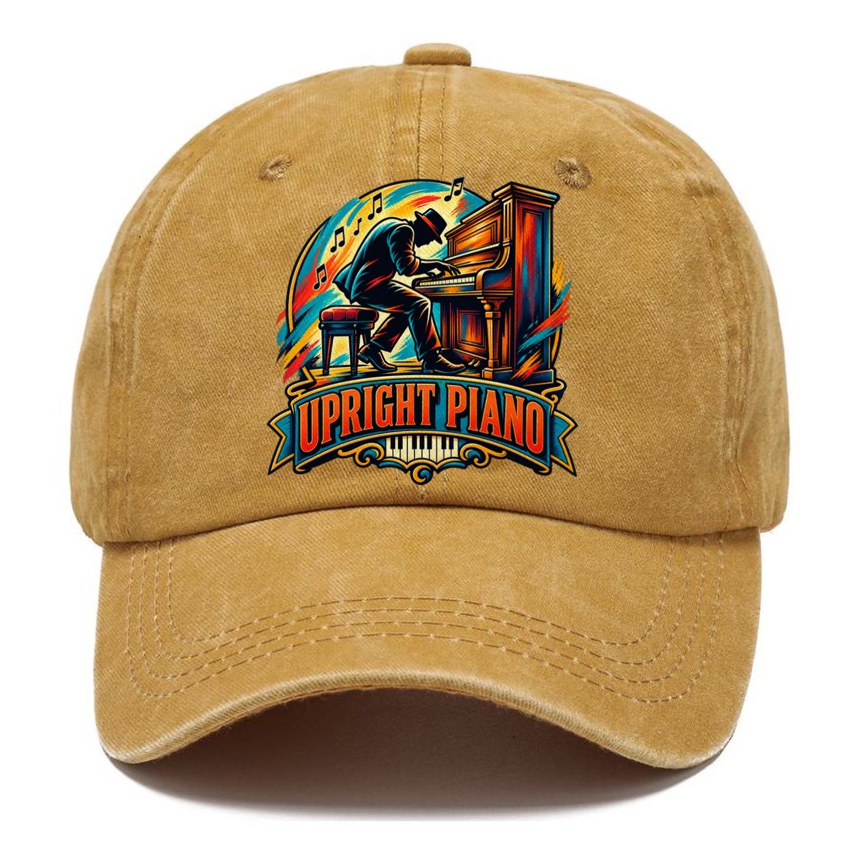 Upright Piano Crest Music Instruments Classic Cap – Golden Harvest