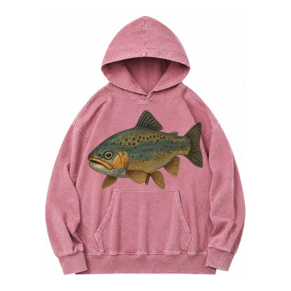 Trout Tales Headwear Vintage Washed Hoodie – Dusty Rose