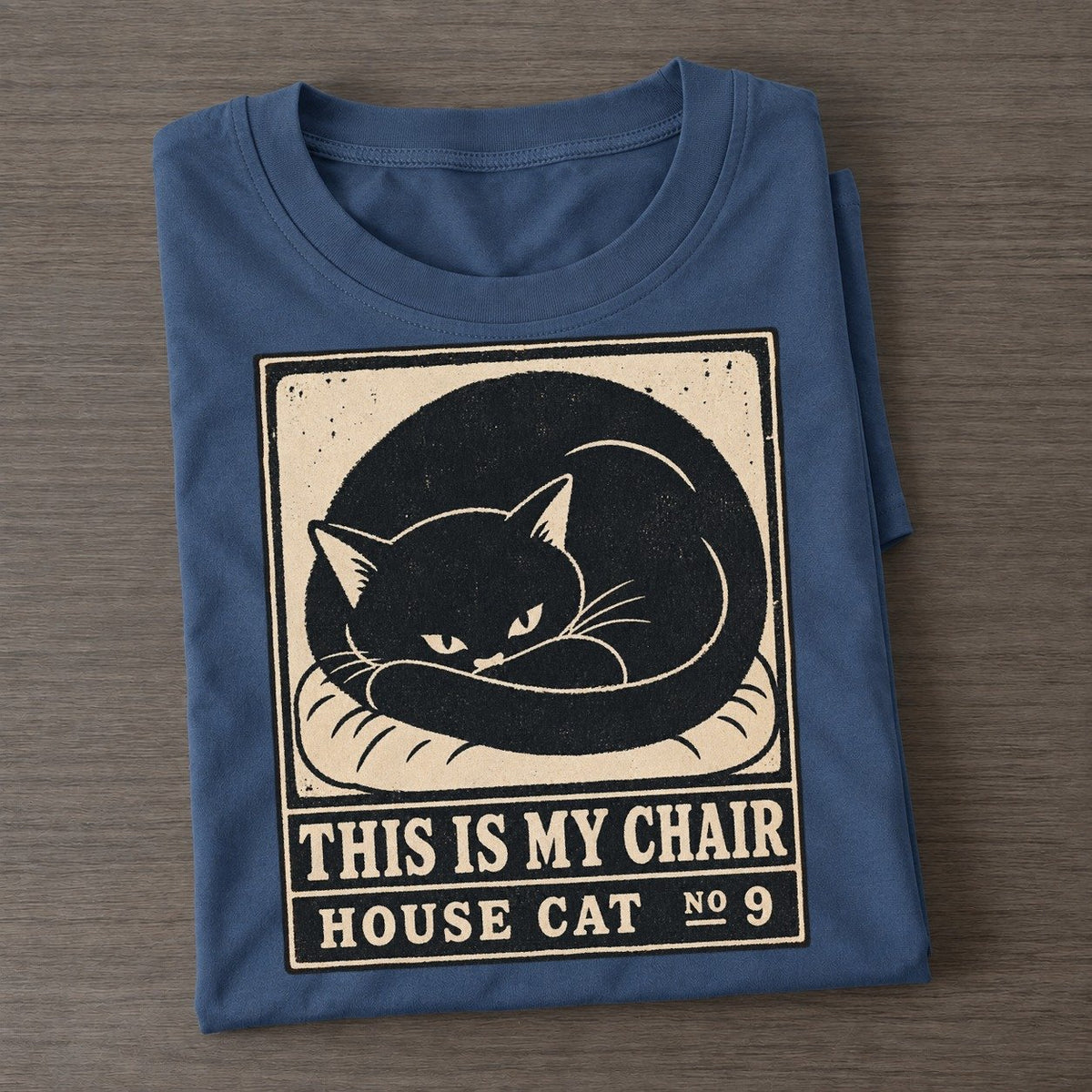This Is My Chair Neko Says No Classic T-shirt – Twilight Navy