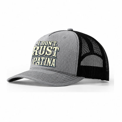 I Don T Rust I Patina American Wit Trucker Hat – Sport Grey Black