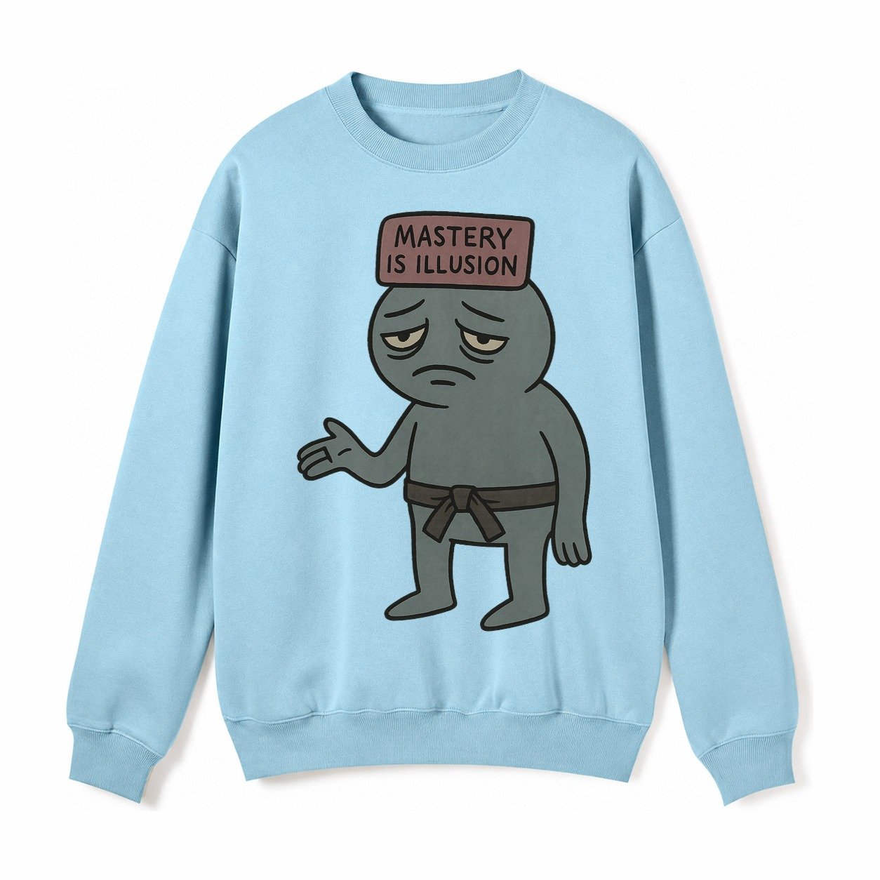 Black Pug Charming Companion Fleece Sweatshirt – Light Blue