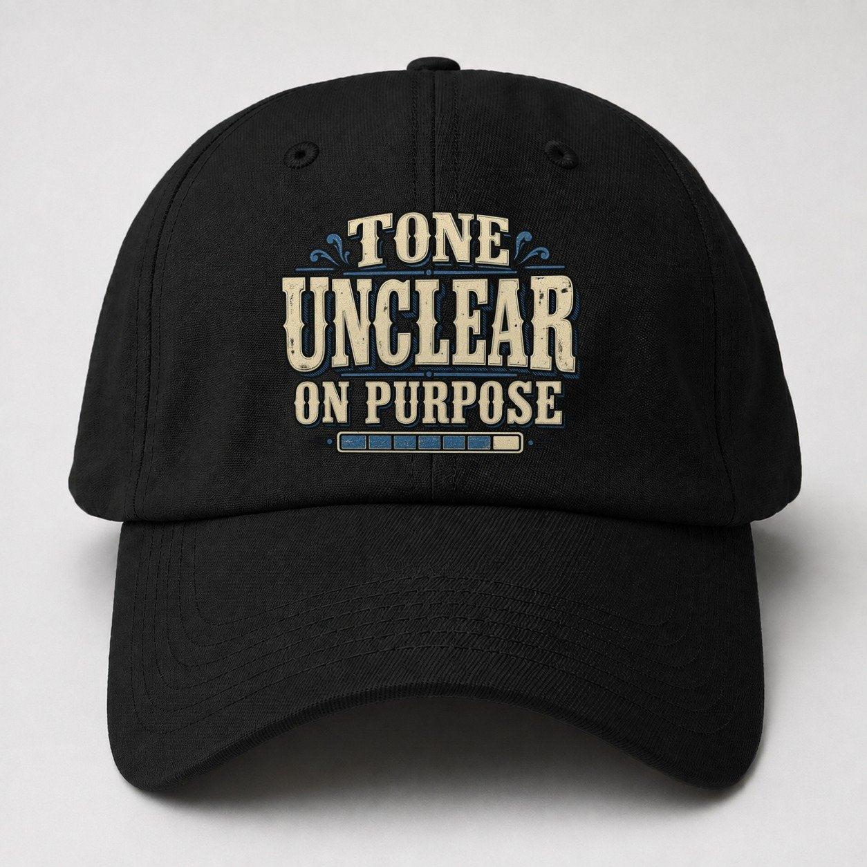 Tone Unclear On Purpose American Wit Baseball Cap – Black