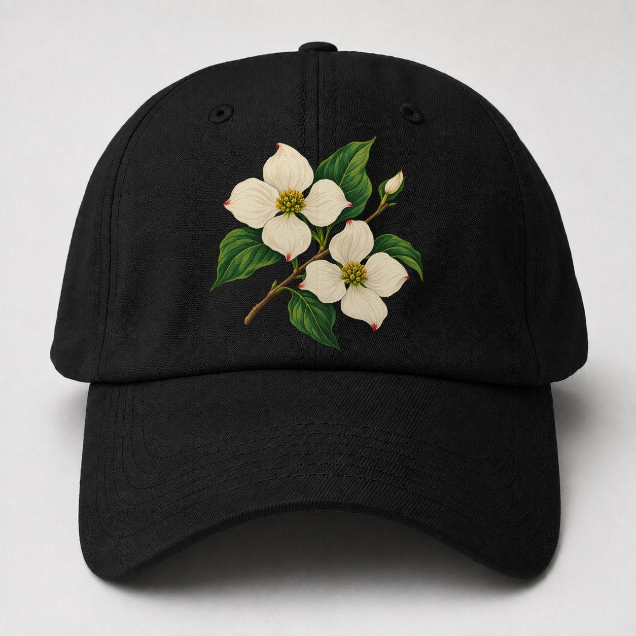 British Columbia Pacific Dogwood Bloom Canada Cultural Icons Baseball Cap – Black