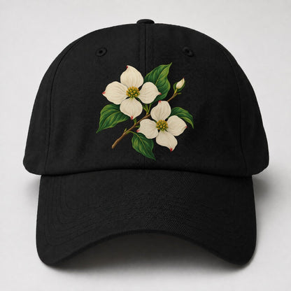 British Columbia Pacific Dogwood Bloom Canada Cultural Icons Baseball Cap – Black
