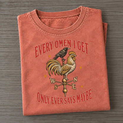 Only Ever Says Maybe Unhinged Affirmations Vintage T-shirt – Terracotta